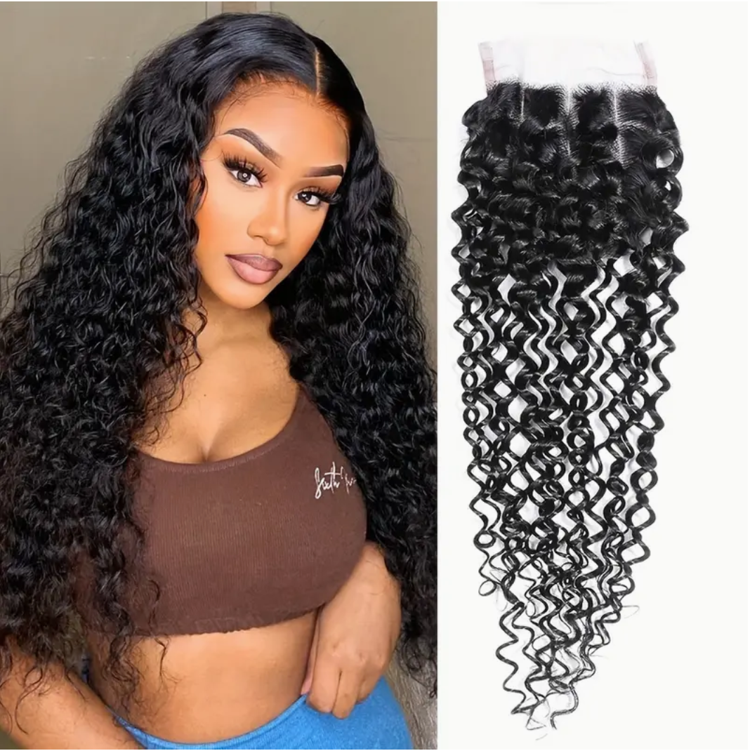 Curly Virgin Human Hair Lace Closures