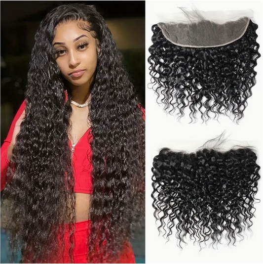 Water Wave Virgin Human Hair Lace Frontals