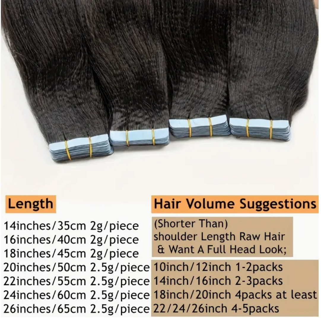 Kinky Straight Human Hair Extensions 