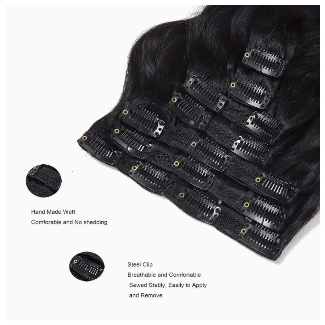 Loose Wave Human Hair Clip In Extensions