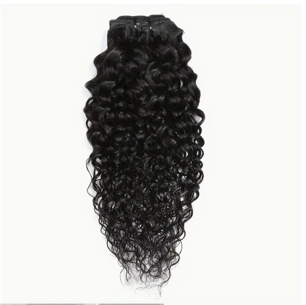 Water Wave Human Hair Clip In Extensions