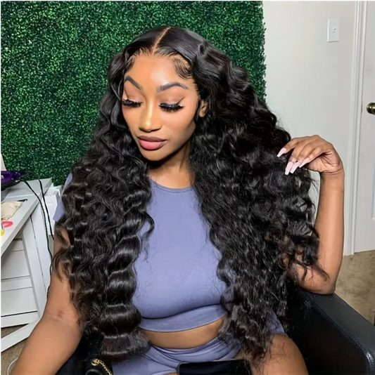 Loose Wave HD Transparent Lace Frontal Glueless Human Hair Wig