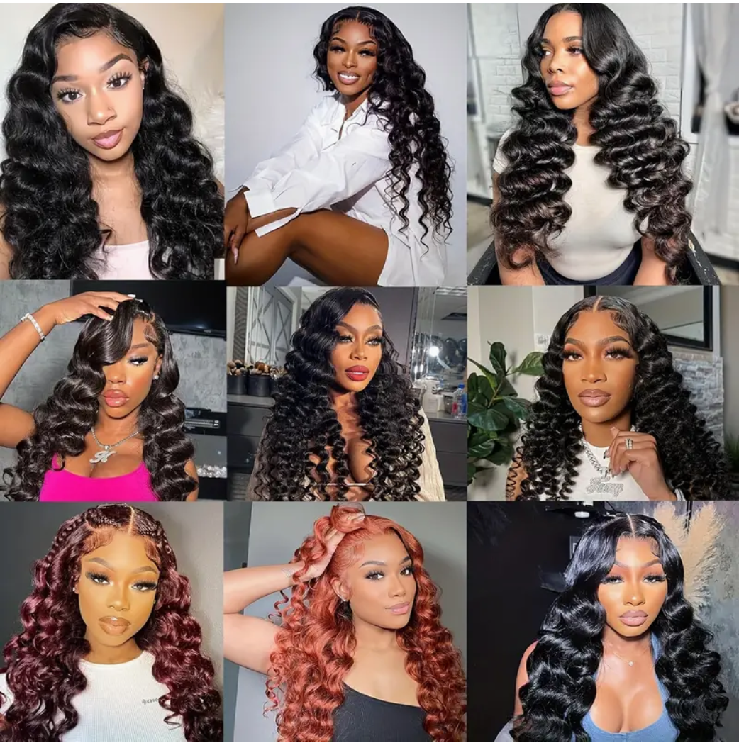 Loose Wave Virgin Human Hair Bundles - 4 Bundles & Lace Closure 4x4 HD