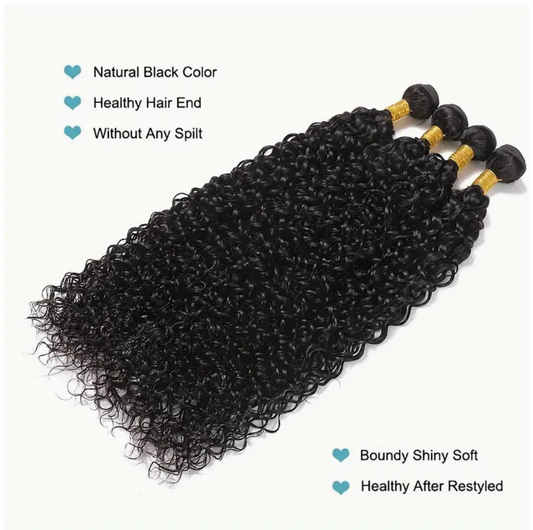 Curly Virgin Human Hair - 4 Bundle Deal