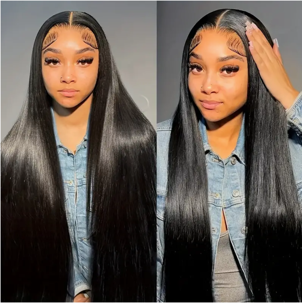 Straight Virgin Human Hair Bundles - 4 Bundles & Lace Frontal 13x6 HD