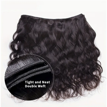 Body Wave Virgin Human Hair - 3 Bundle & Lace Frontal - 13x4 transparent