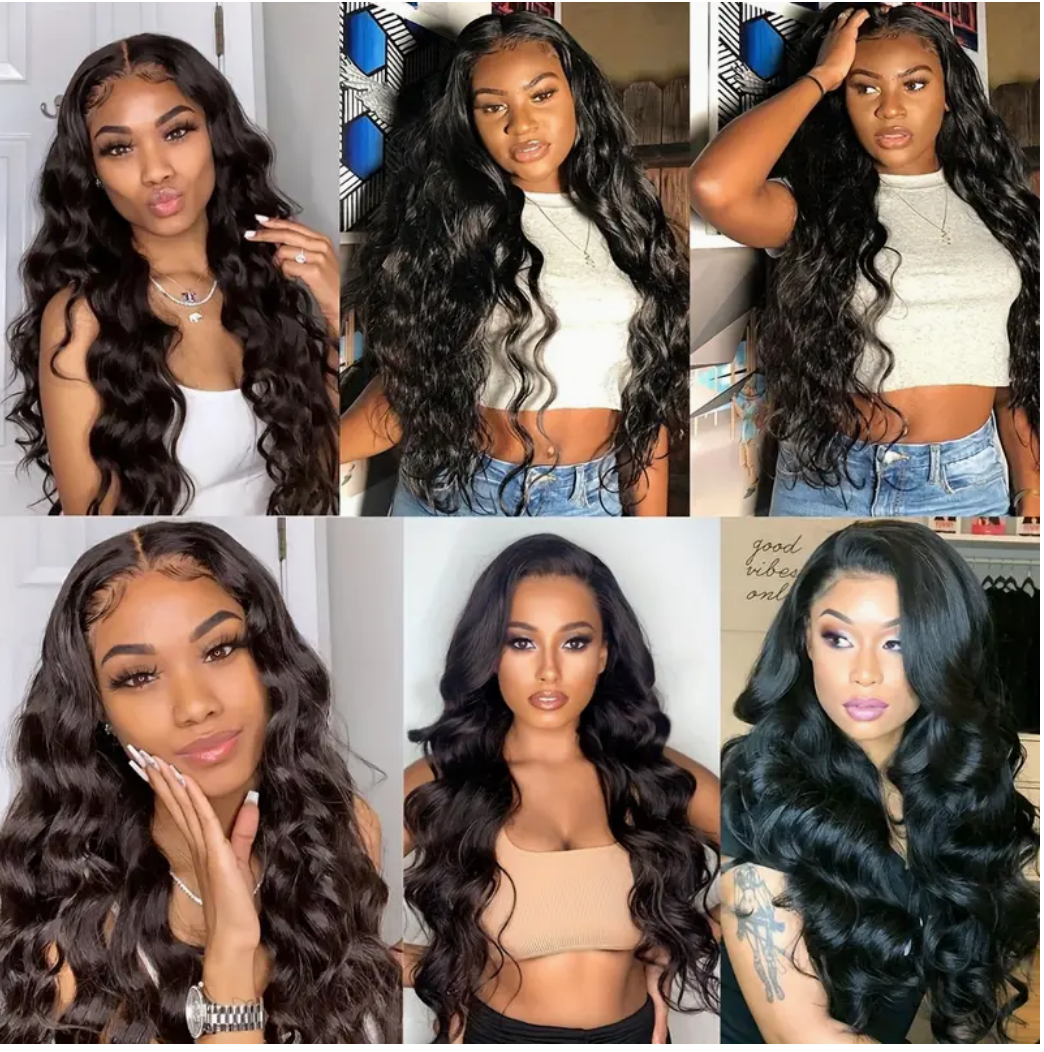 Body Wave Virgin Human Hair Bundles - 3 Bundles & Lace Closure 4x4 HD