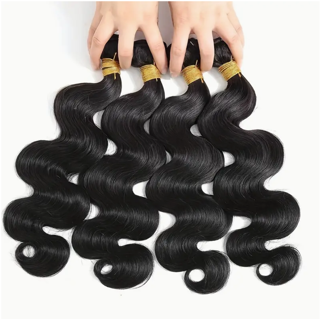 Body Wave Virgin Human Hair Bundles - 4 Bundles & Lace Frontal 7x7 HD