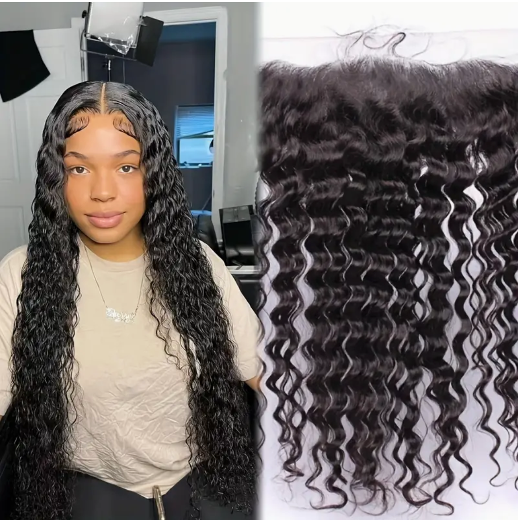 Deep Wave Virgin Human Hair Lace Frontals