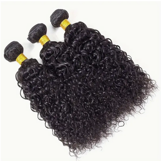Curly Virgin Human Hair Bundles - 3 Bundles & Lace Frontal 7x7 HD