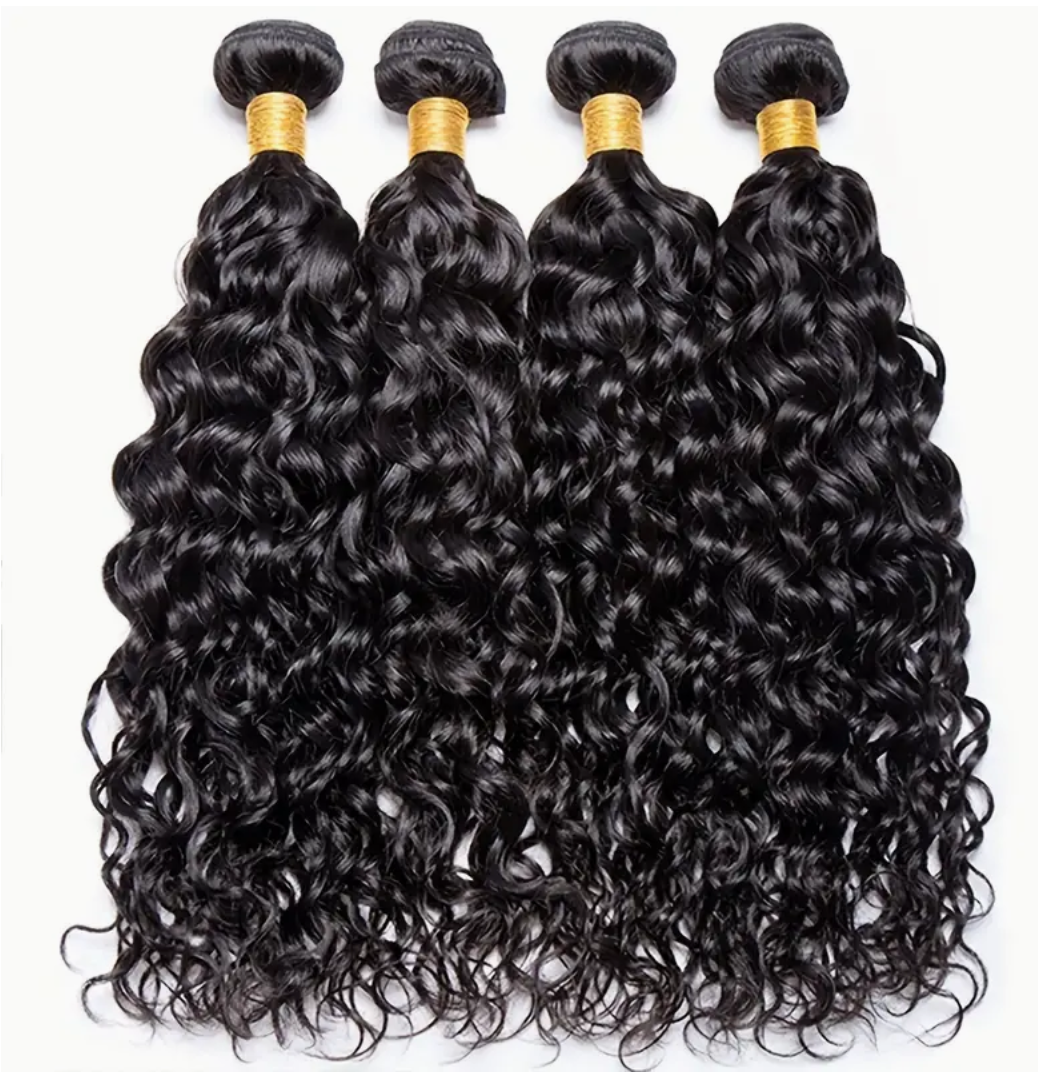 Deep Wave Virgin Human Hair Bundles - 4 Bundles & Lace Frontal 7x7 HD