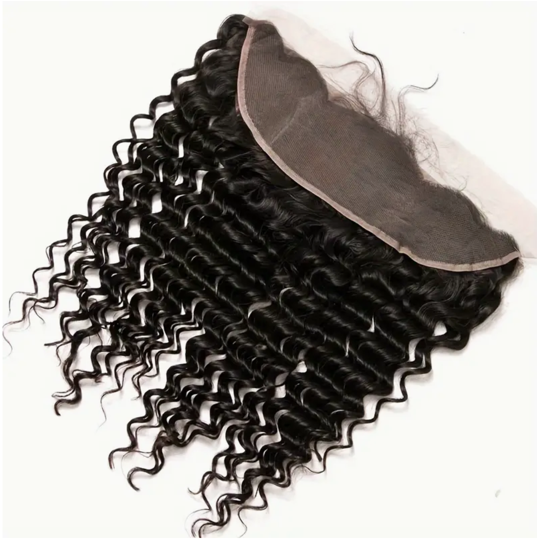 Deep Wave Virgin Human Hair Bundles - 4 Bundles & Lace Frontal 6x6 HD