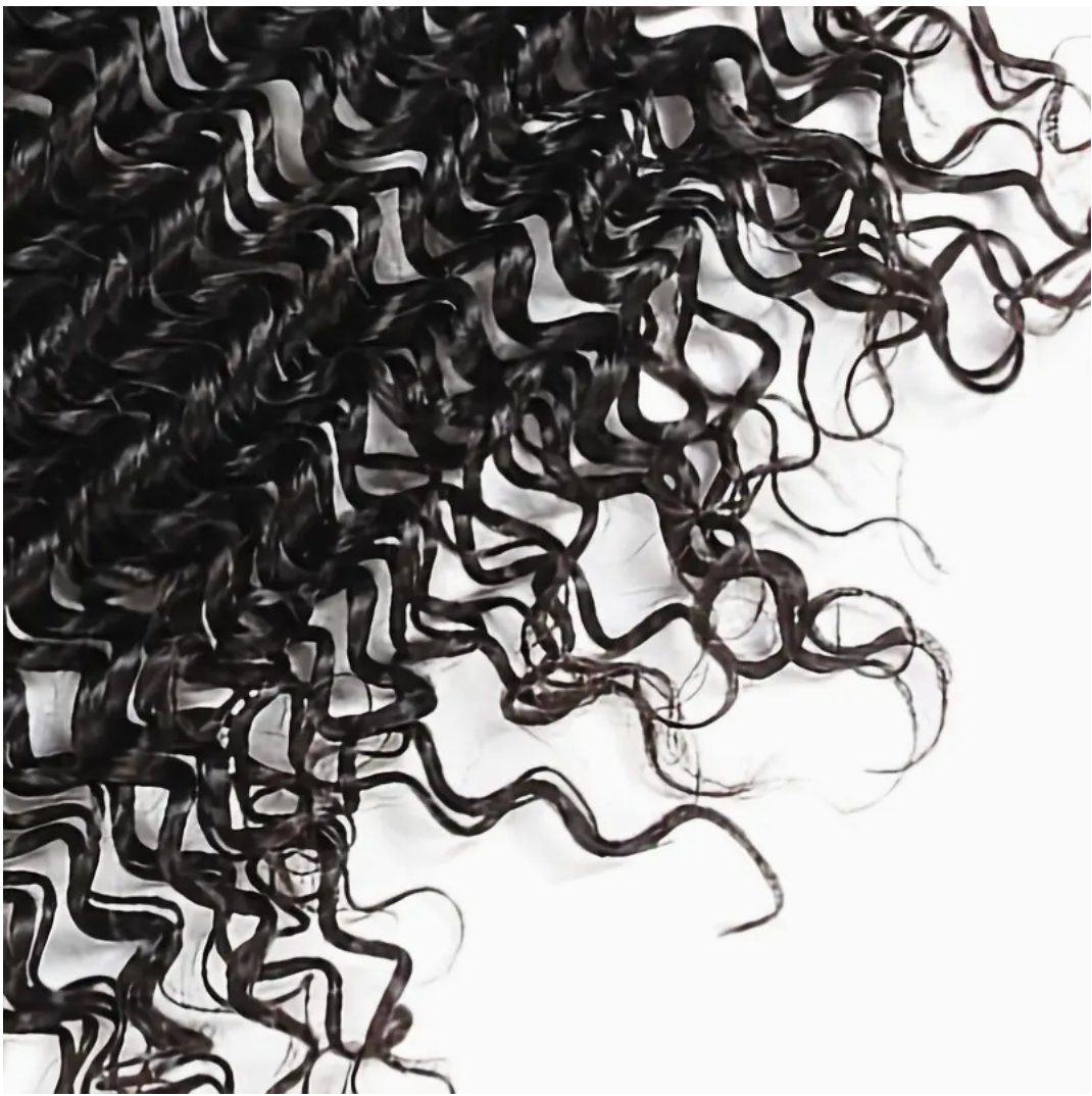 Deep Wave Virgin Human Hair Bundles - 4 Bundles & Lace Frontal 6x6 HD