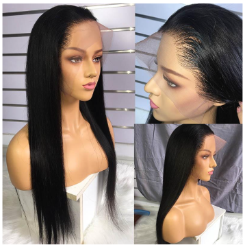 Straight HD Transparent Lace Frontal Glueless Human Hair Wig