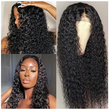 Deep Wave HD Transparent Lace Frontal Glueless Human Hair Wig