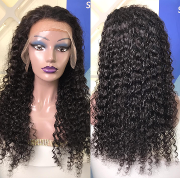 Deep Wave HD Transparent Lace Frontal Glueless Human Hair Wig